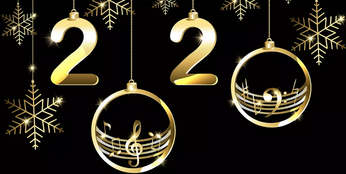 2020 in gold ornaments