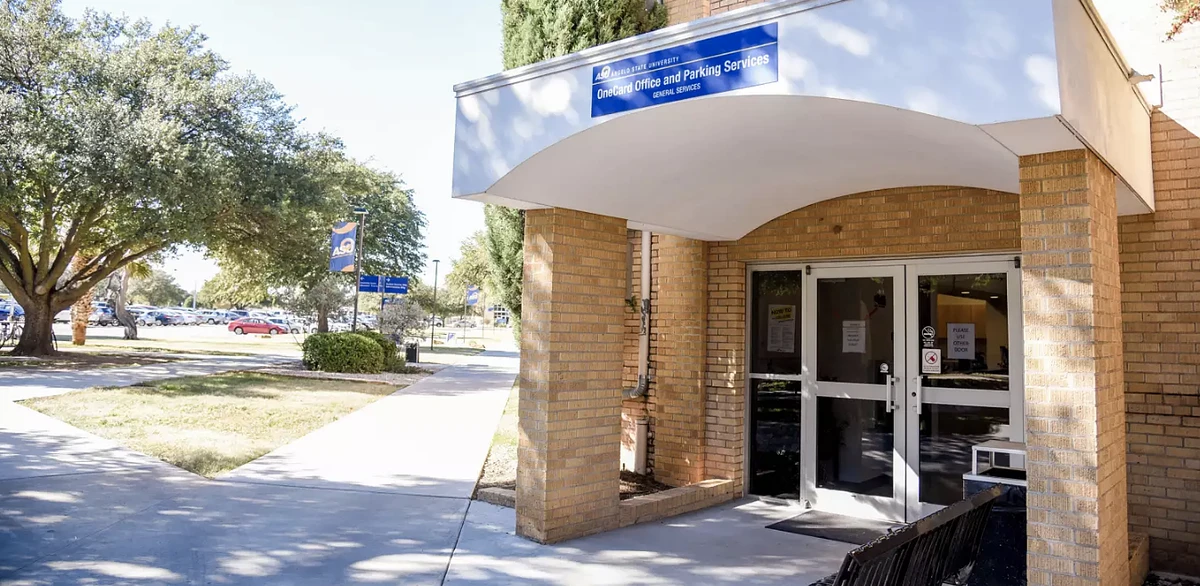 A campus building entrance 